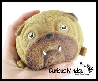 1 Cute Dog Soft Fluff Doh - Filled Squeeze Stress Balls   - The Edit LLC