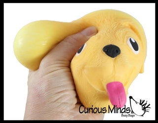 1 Cute Dog Soft Fluff Doh - Filled Squeeze Stress Balls   - The Edit LLC