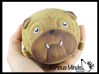 1 Cute Dog Soft Fluff Doh - Filled Squeeze Stress Balls   - The Edit LLC