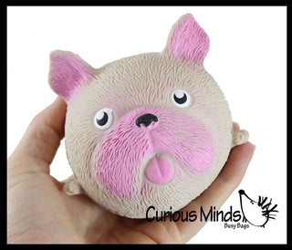 1 Cute Dog Soft Fluff Doh - Filled Squeeze Stress Balls   - The Edit LLC