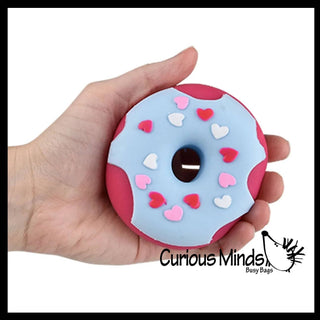1 Donut Doughnut Soft Doh Filled Stretch Ball with Removable - The Edit LLC