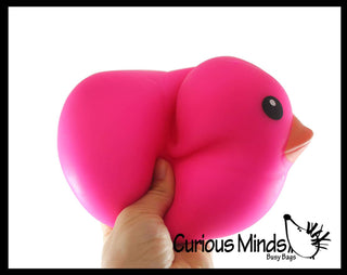 1 Jumbo Doh Filled Ducky - Rubber Duck Shaped Stress Squishy - The Edit LLC