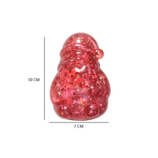 12PCS - Glitter Christmas Santa Squeeze Squishy Stress Relief Toy - The Edit LLC