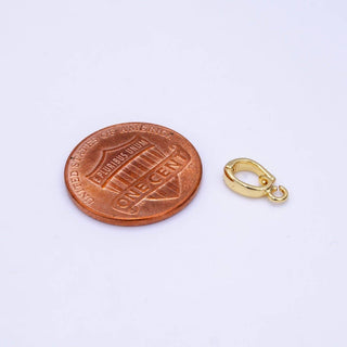 14K Gold Filled 10mm Minimalist Front-Facing Snap Latch Clip On Bail Findings | Z787 - The Edit LLC