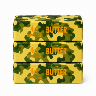 Camouflage Slow Rise Butter Squishy 🧈💚💛🧡-Sensory Toy