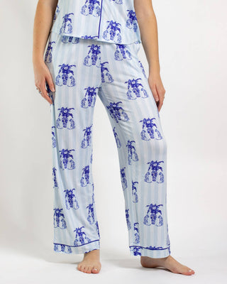 Callie Tiger Sleep Pants    Blue/White   -Asst.: Medium