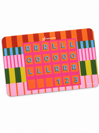 Mahjong Solo Practice Mats, Neoprene, Mix-n-Match Designs: Design #12