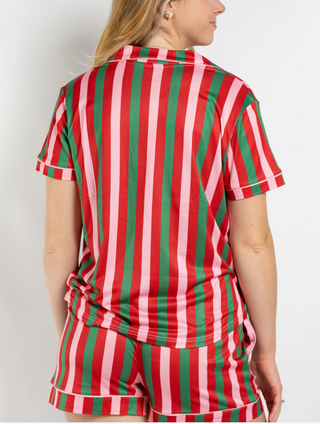 Gumdrop Short Sleeve Button Up Short Sleep Set
