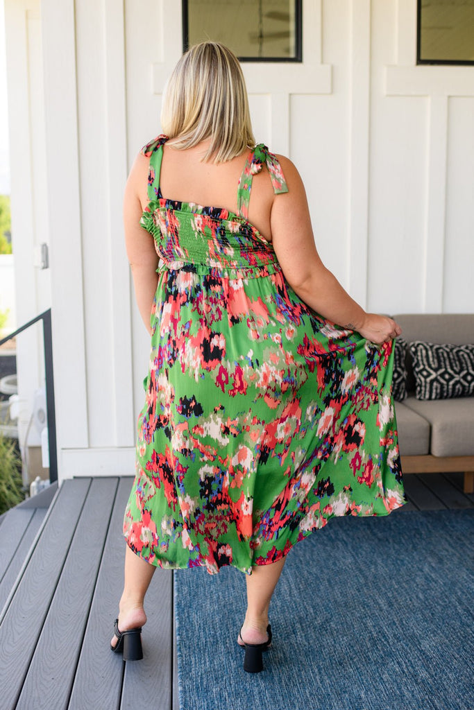 A Little While Longer Dress in Green - The Edit LLC