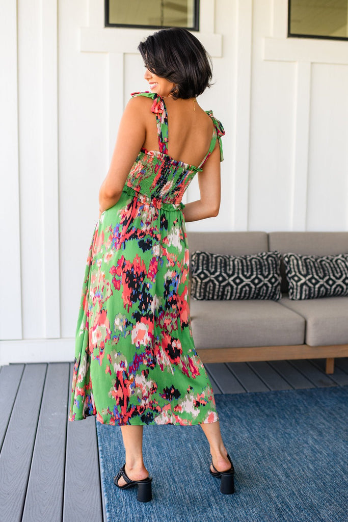 A Little While Longer Dress in Green - The Edit LLC