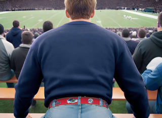 Ole Miss Rebels Men's Collegiate Stadium Collection Woven Ribbon Belt.: 36