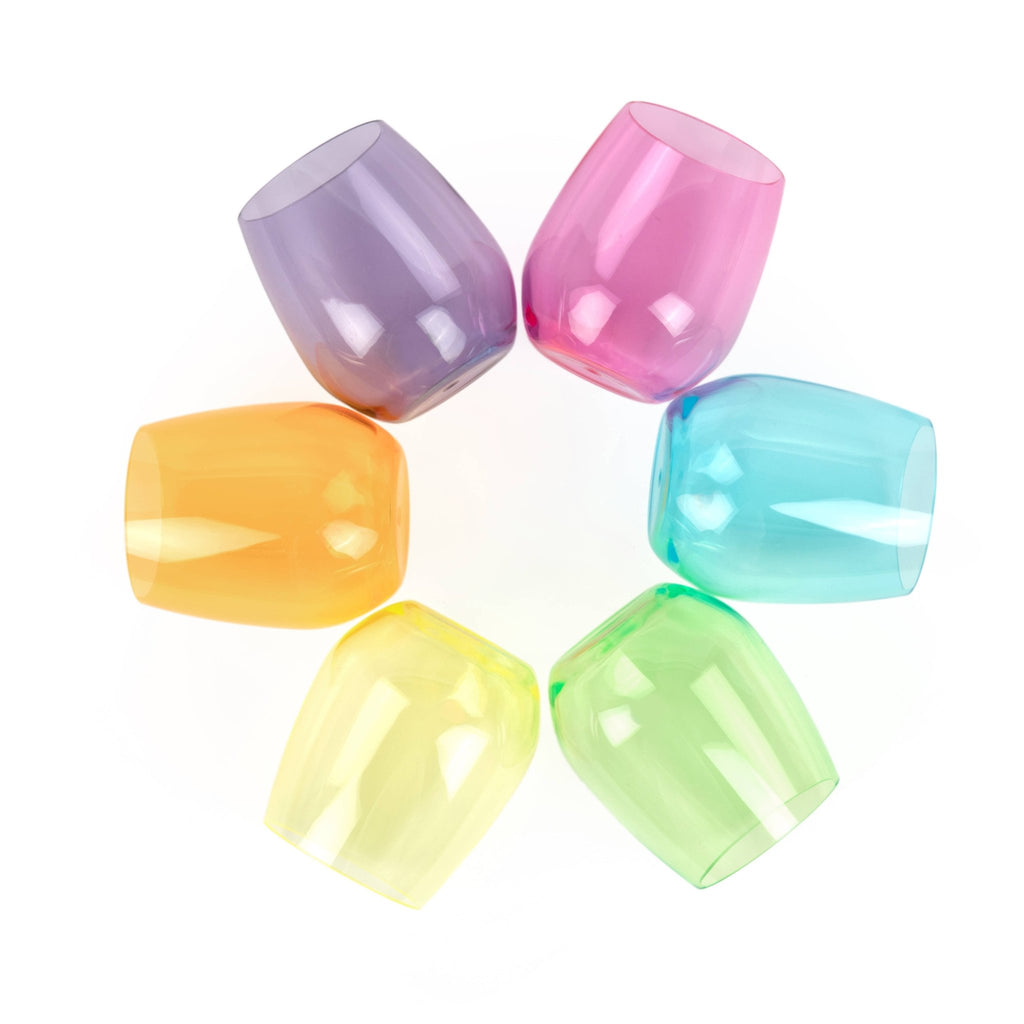 Acrylic Stemless Wine Glasses - Bright - The Edit LLC
