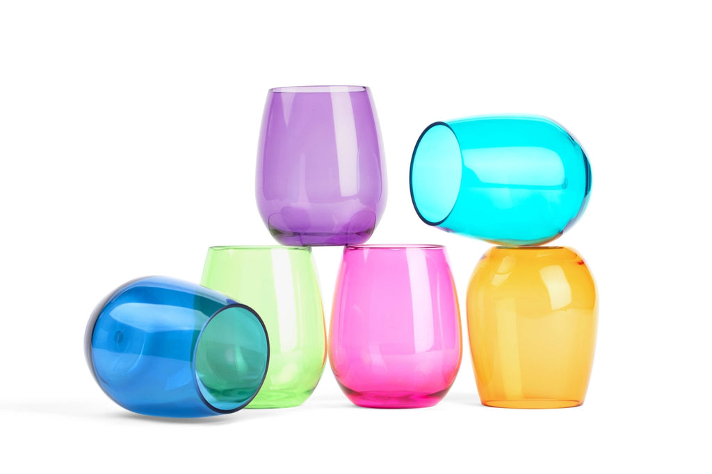 Acrylic Stemless Wine Glasses - Jewel - The Edit LLC