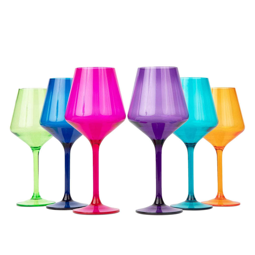 Acrylic Stemmed Wine Glasses - Jewel - The Edit LLC