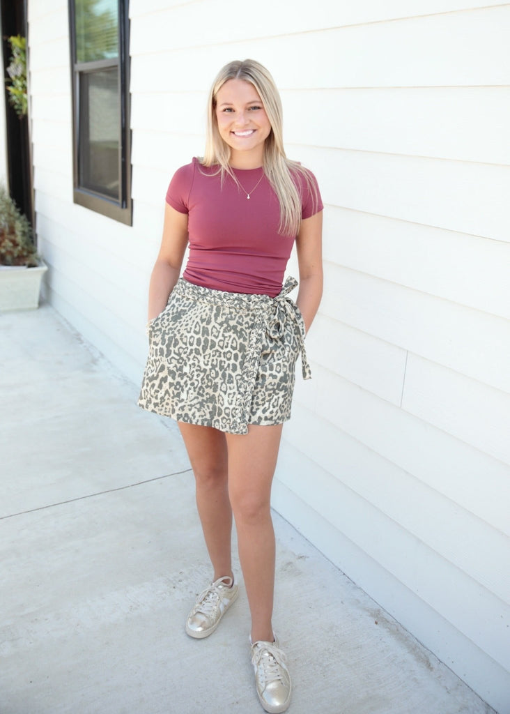 All About The Sass Leopard Skort - The Edit LLC