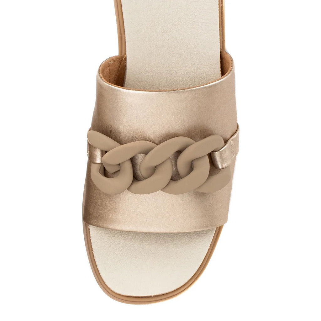 Alora Gold Platform Detail Sandals - The Edit LLC