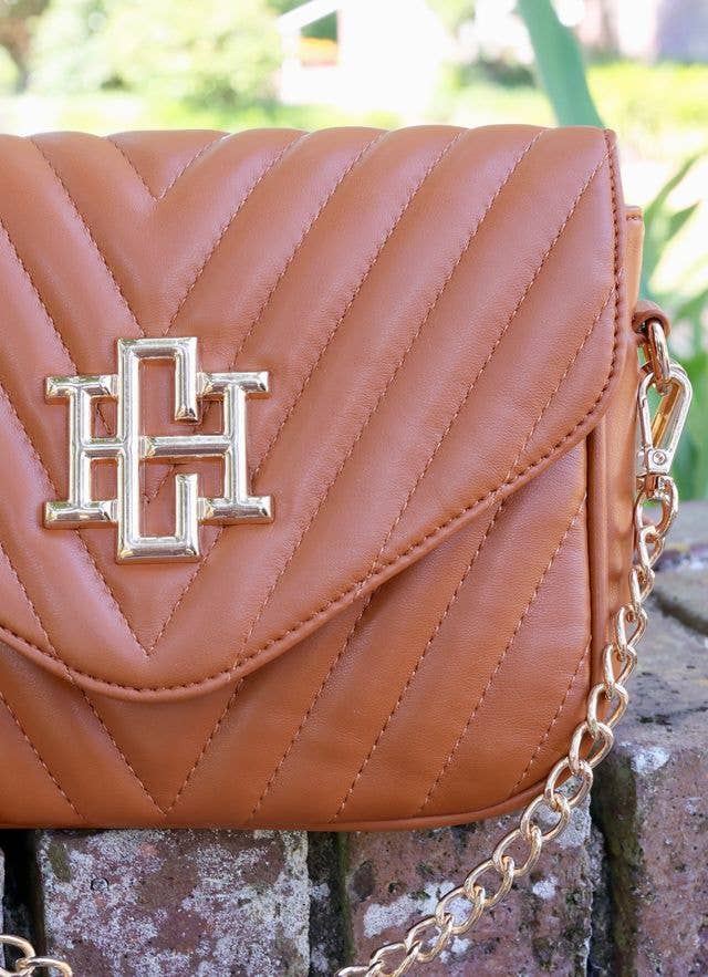 Angela Quited Crossbody CAMEL V QUILTED - The Edit LLC