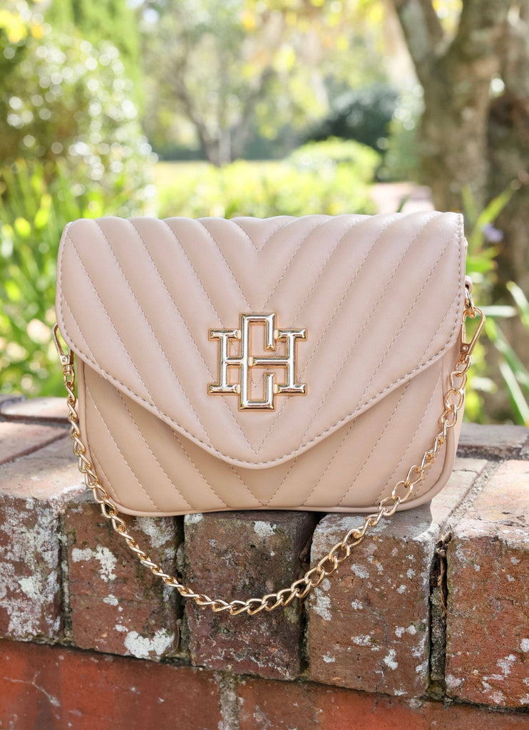 Angela Quited Crossbody TAN V QUILTED - The Edit LLC