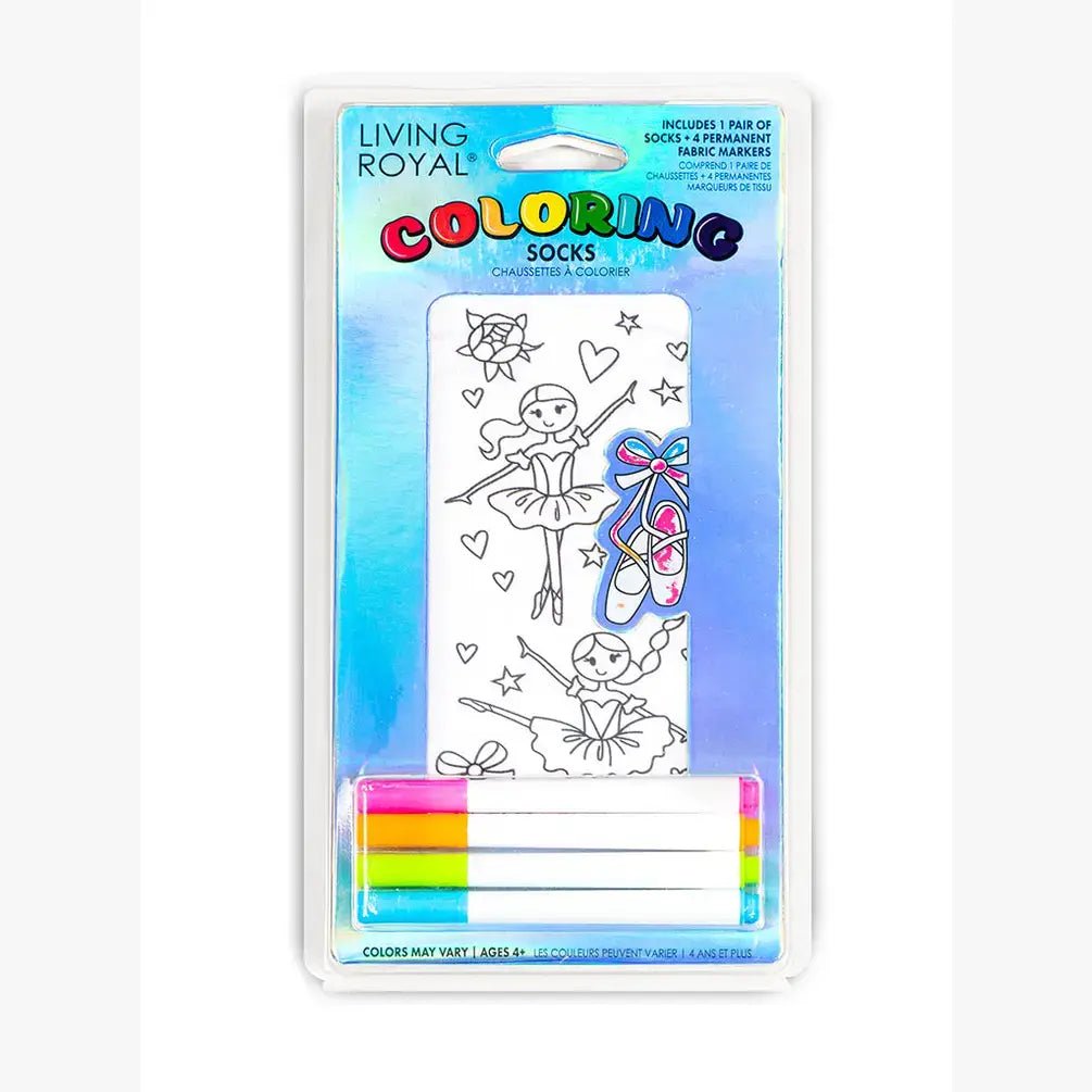 Ankle Socks - DIY Coloring Kit - Dancing Ballerinas - The Edit LLC