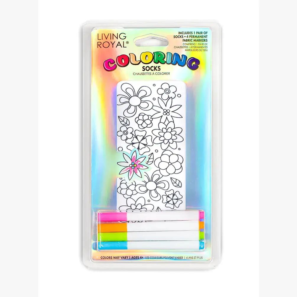 Ankle Socks - DIY Coloring Kit - Flower Garden - The Edit LLC