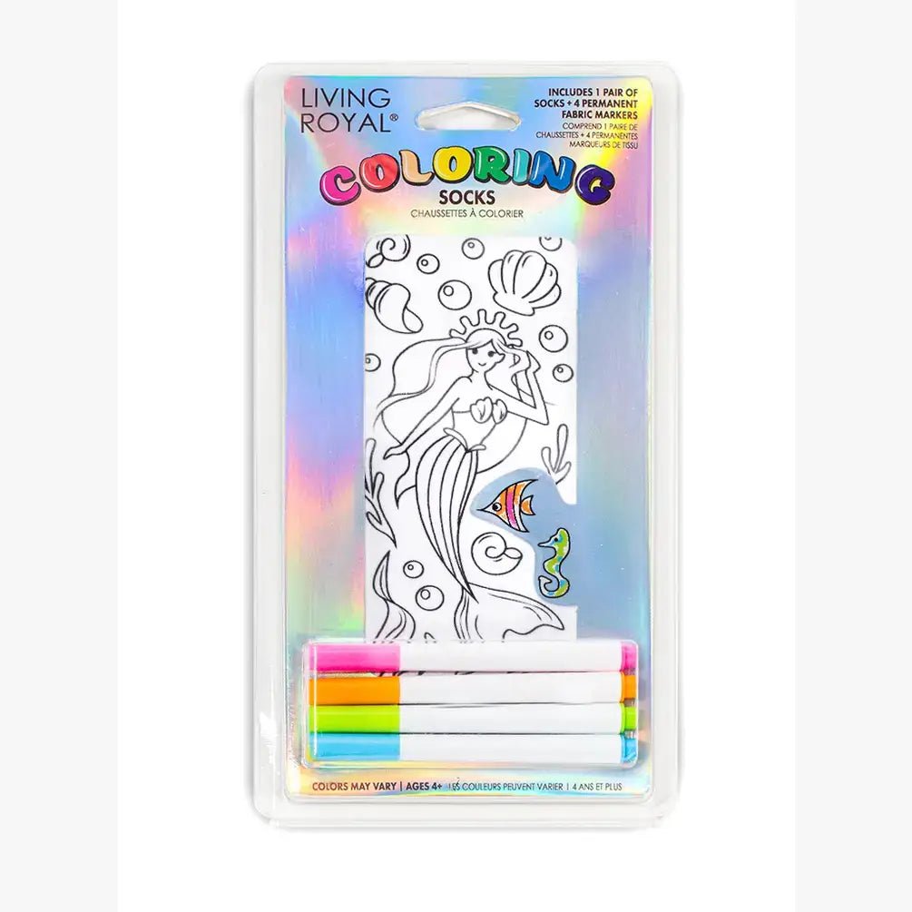 Ankle Socks - DIY Coloring Kit - Mermaid Queen - The Edit LLC