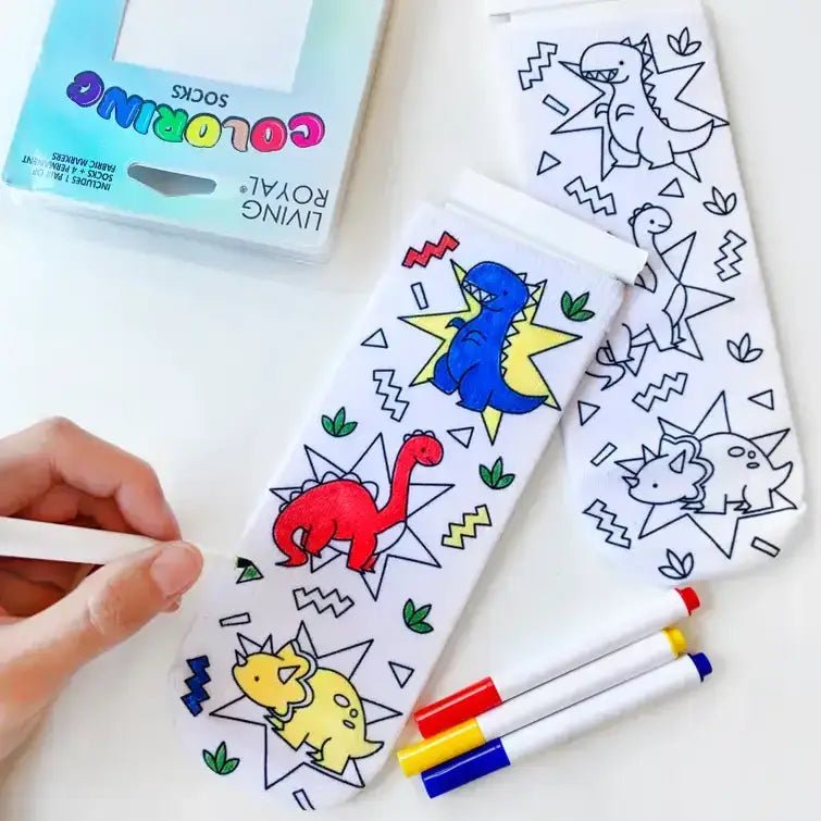 Ankle Socks - DIY Coloring Kit - Monster Truck Mania - The Edit LLC