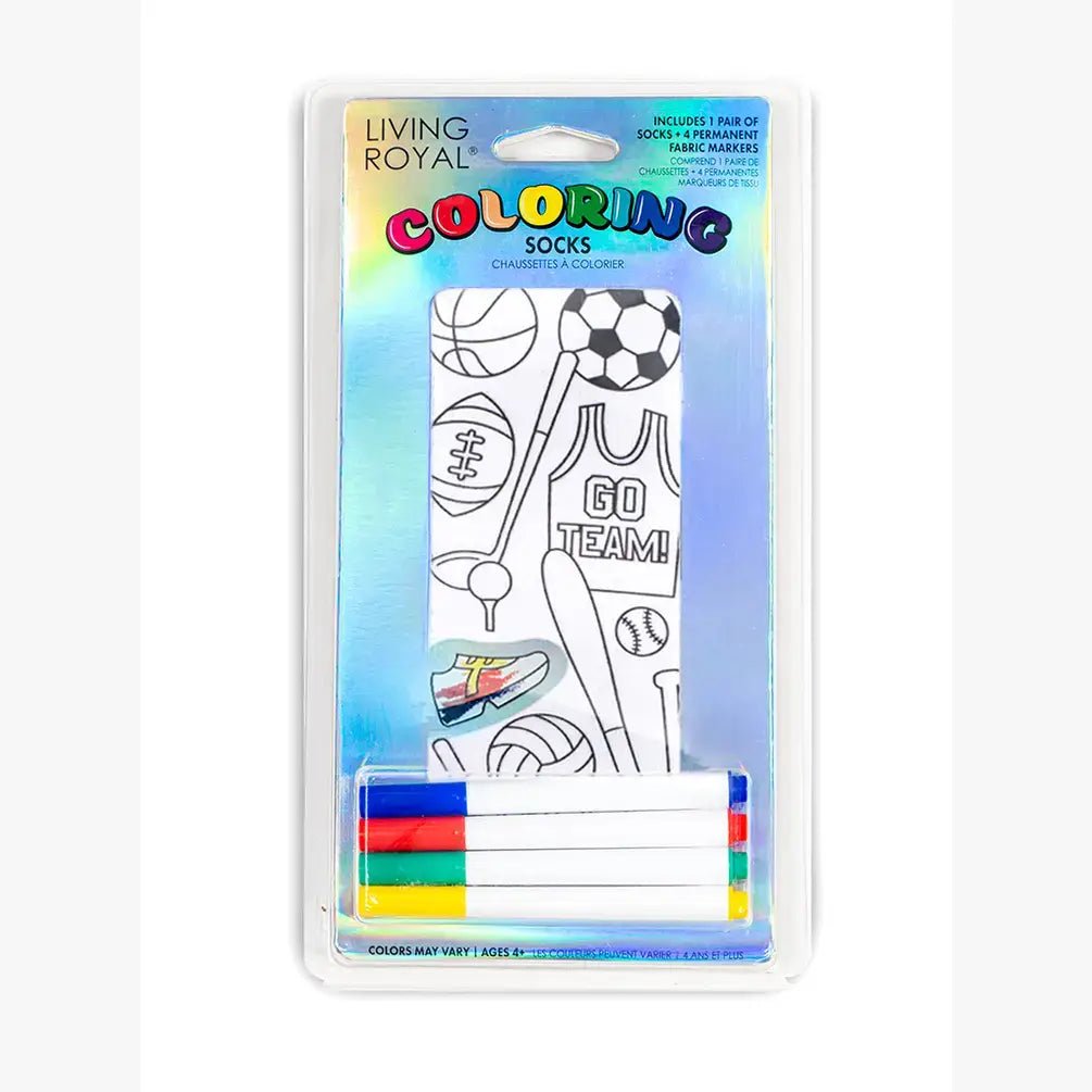 Ankle Socks - DIY Coloring Kit - Sports Team Spirit - The Edit LLC