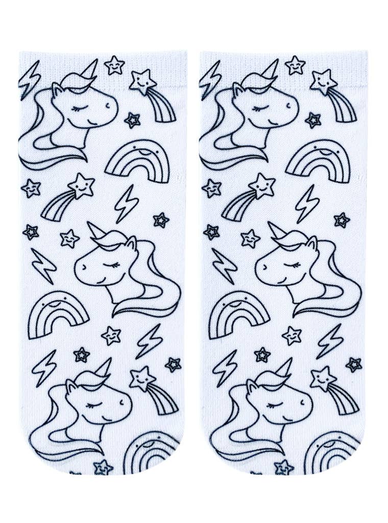 Ankle Socks - DIY Coloring Kit - Unicorn Galaxy - The Edit LLC