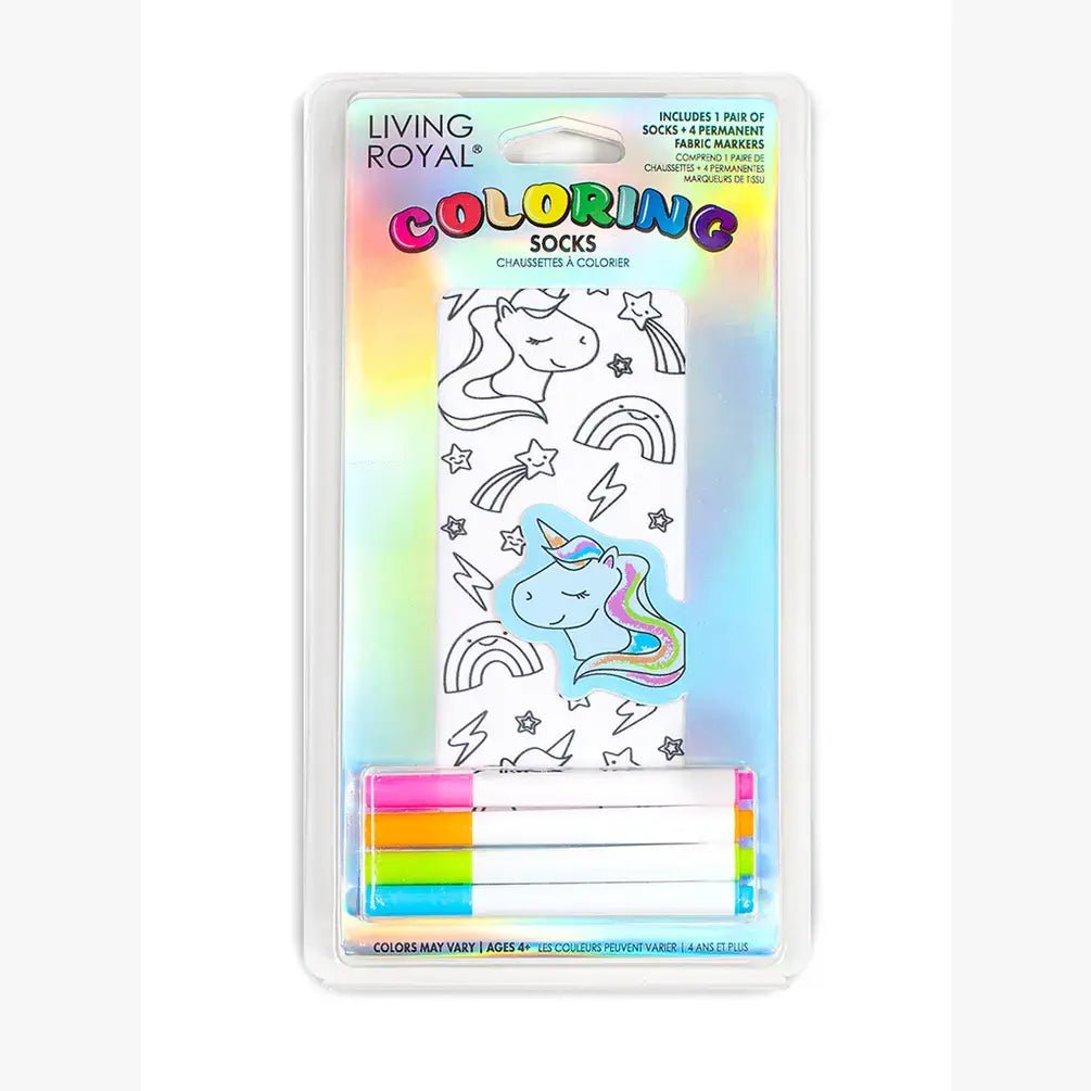 Ankle Socks - DIY Coloring Kit - Unicorn Galaxy - The Edit LLC