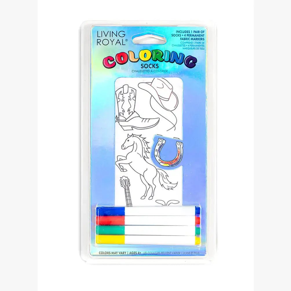 Ankle Socks - DIY Coloring Kit - Western Rodeo - The Edit LLC