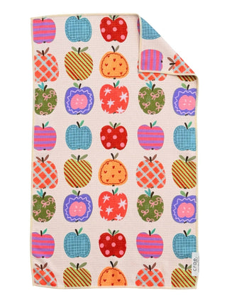 Apple Patch: Double-Sided Hand Towel: Cream / Hand Towel (17 in x 27 in) - The Edit LLC