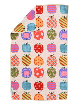 Apple Patch: Double-Sided Hand Towel: Cream / Hand Towel (17 in x 27 in) - The Edit LLC