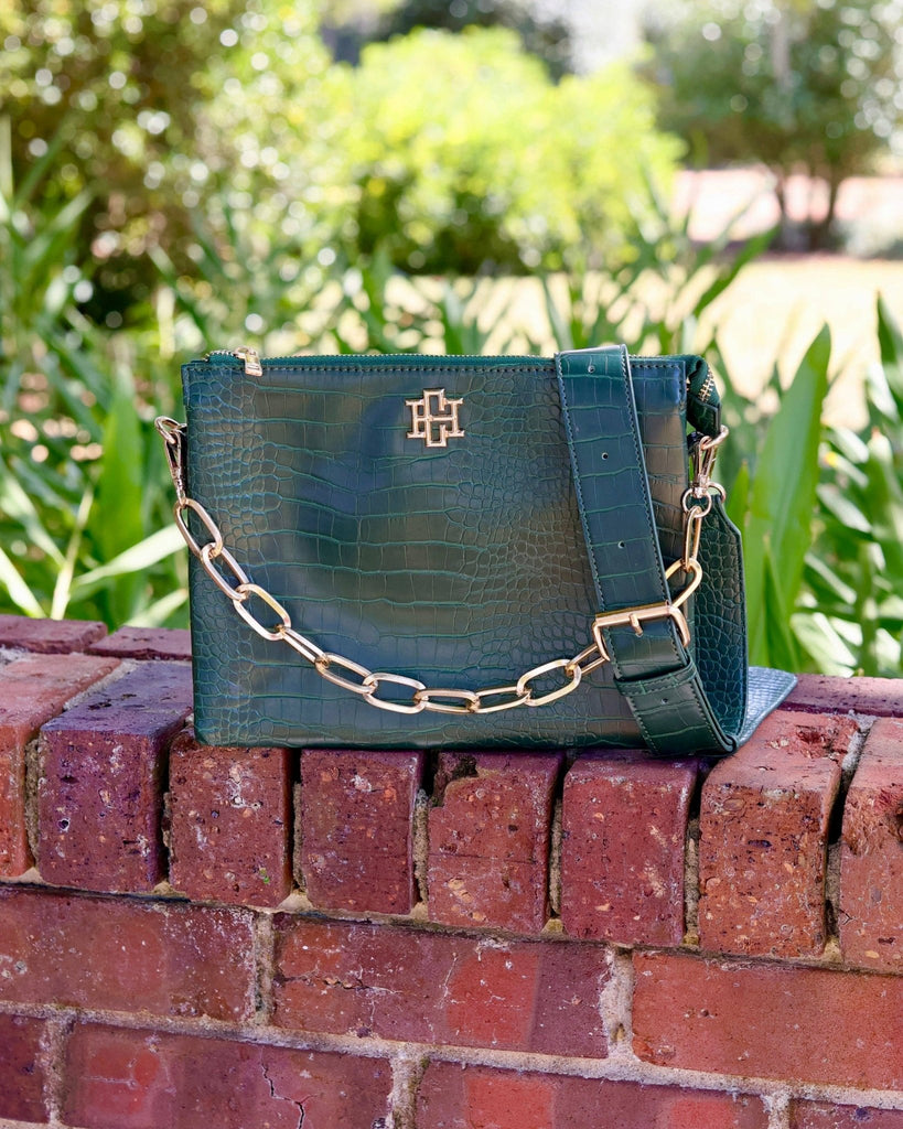 Ariana Crossbody Hunter Green EC: Default - The Edit LLC