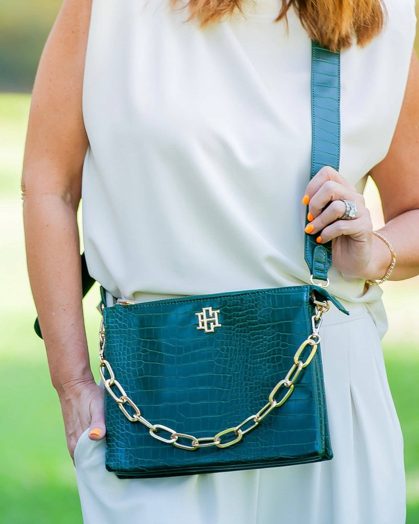 Ariana Crossbody Hunter Green EC: Default - The Edit LLC