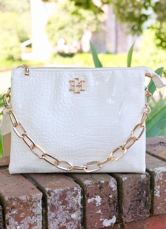 Ariana Crossbody IVORY PATENT: Default - The Edit LLC