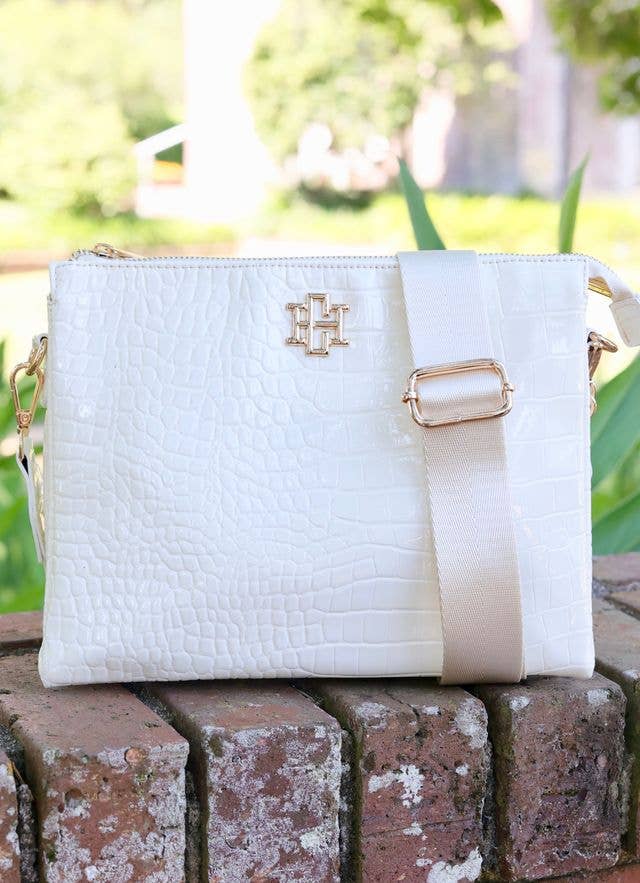 Ariana Crossbody IVORY PATENT: Default - The Edit LLC