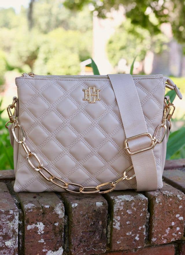 Ariana Crossbody NUDE QUILTED DQ: Default - The Edit LLC