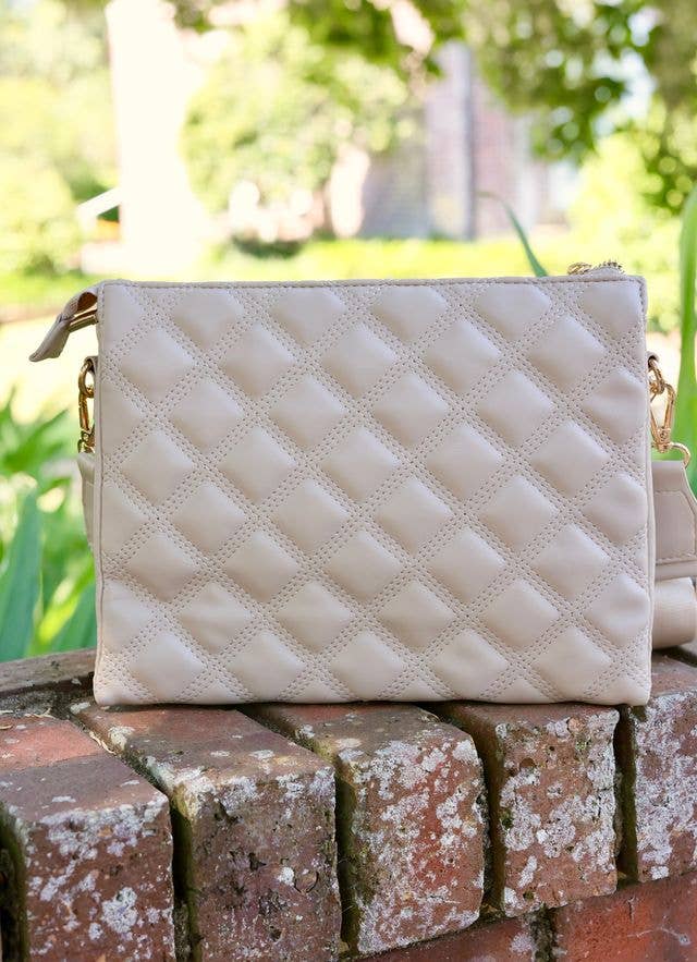 Ariana Crossbody NUDE QUILTED DQ: Default - The Edit LLC