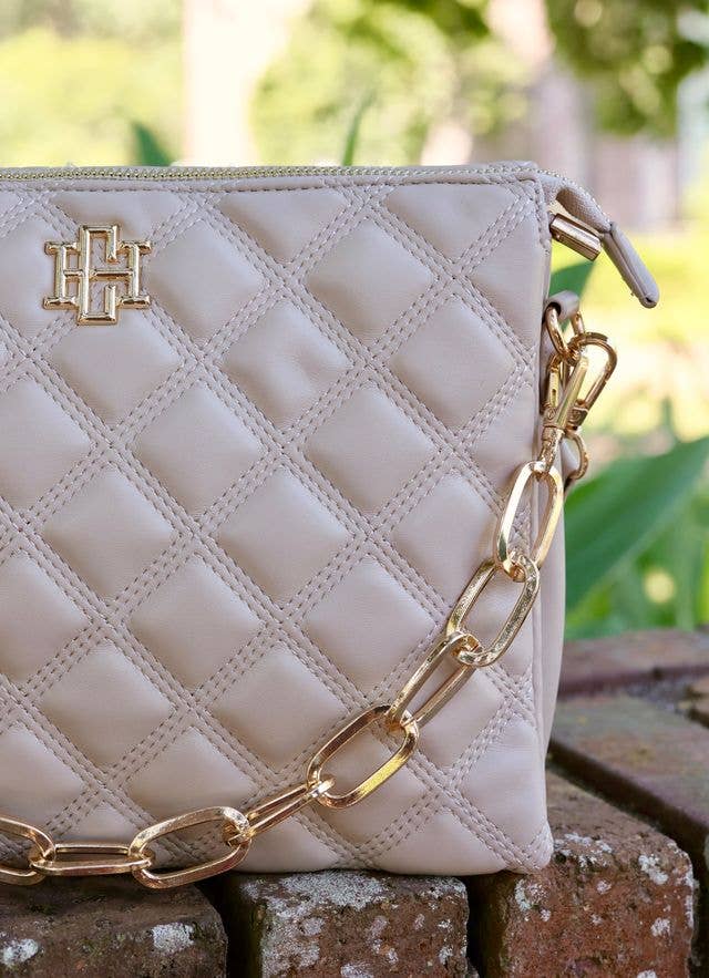 Ariana Crossbody NUDE QUILTED DQ: Default - The Edit LLC