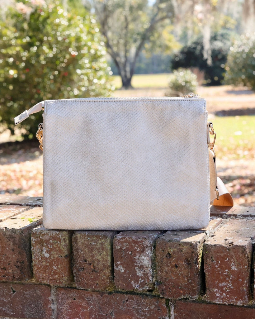 Ariana Crossbody Shimmer Champagne: Default - The Edit LLC