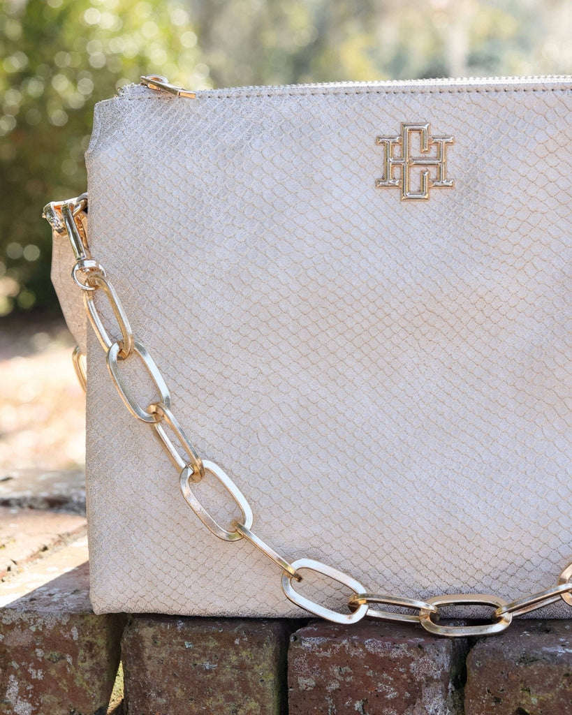 Ariana Crossbody Shimmer Champagne: Default - The Edit LLC