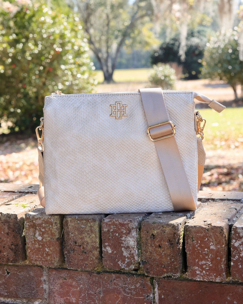 Ariana Crossbody Shimmer Champagne: Default - The Edit LLC