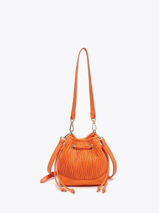Aruba Textured Bucket Bag – Crossbody Style | JN2698 : Pale Orange - The Edit LLC