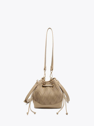 Aruba Textured Bucket Bag – Crossbody Style | JN2698 : Pale Orange - The Edit LLC
