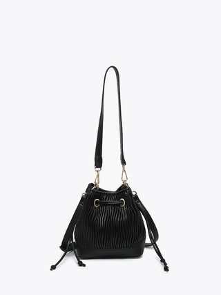 Aruba Textured Bucket Bag – Crossbody Style | JN2698 : Taupe - The Edit LLC