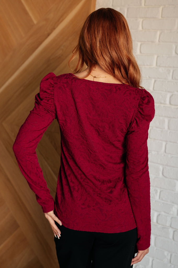 Ask A Question Ruched Sleeve Top - The Edit LLC