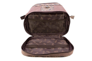 Turkey Brown Waxed Canvas Old School Camo Men's Toiletry Dopp Bag.: Brown/Tan