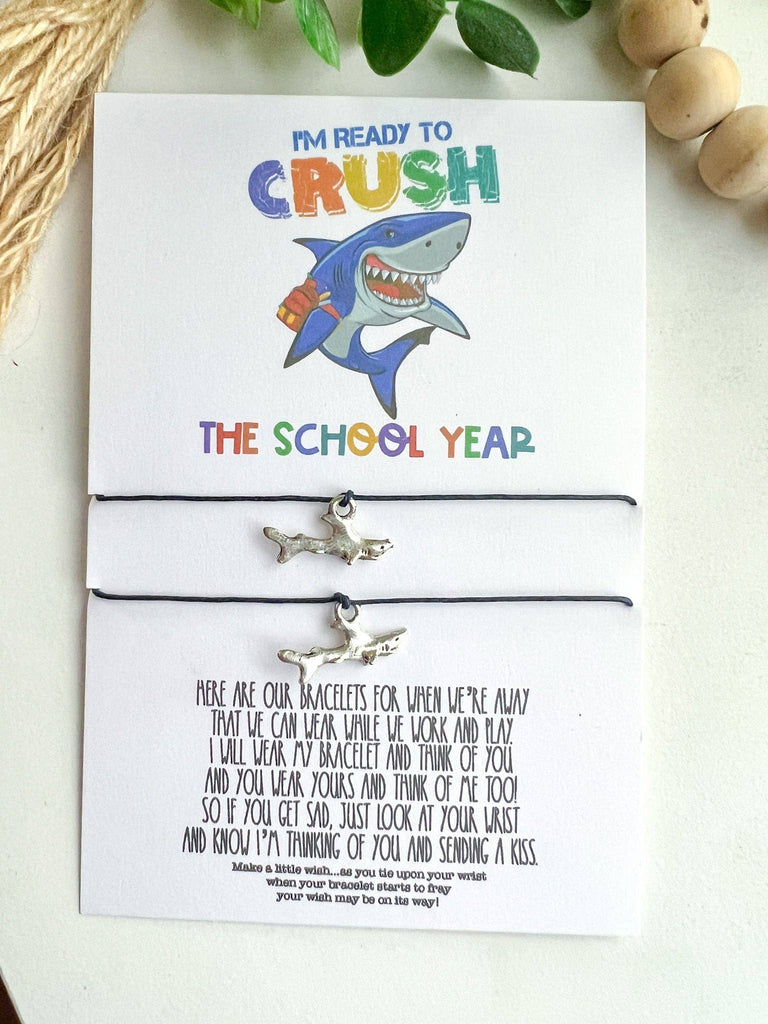Back to School Wish Bracelet Shark Mommy & Me - The Edit LLC
