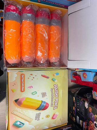 Back-to-School Yellow Jumbo Pencil Squishy - The Edit LLC