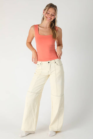 banana - Clean Line Square Top - The Edit LLC